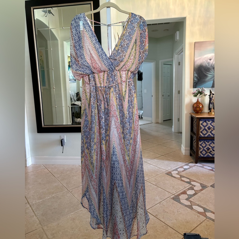 004-NWT Paper Doll Floral Maxi.  Size Large